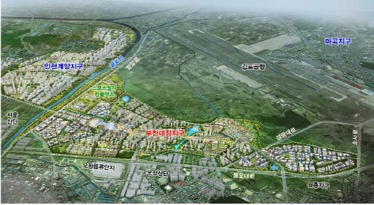 정부가 조성하는 부천 대장지구 3기 신도시 조감도.<국토부 제공>
